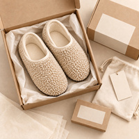 Chaussons d'intérieur neutres en peluche sherpa, ergonomiques, en mousse à mémoire de forme, pour le dropshipping et l'approvisionnement de marques de boutiques