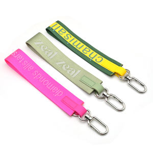 Factory Sale Nylon <strong>Keychain</strong> <strong>Wristlet</strong> Lanyard Custom Logo Large Wrist Woven Jacquard Lanyard <strong>Keychain</strong> - Product Image 4