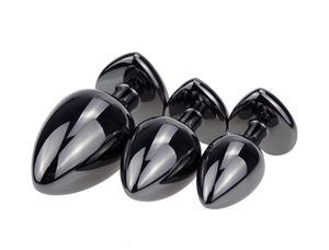 Gun Black Plating Metall <span class=keywords><strong>Anal</strong></span> <span class=keywords><strong>Plug</strong></span> Herz Basis Schmuck Dildo Vibrator Prostata Massage gerät <span class=keywords><strong>Bullet</strong></span> Vibrator Butt <span class=keywords><strong>Plug</strong></span> für Sex Produkte - Product Image 2