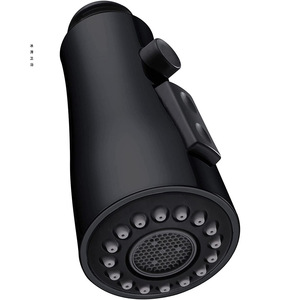 Robinet de cuisine extractible Bingtao avec douchette intégrée, finition noire brossée électrolytique, deux modes de jet d'eau - Product Image 3