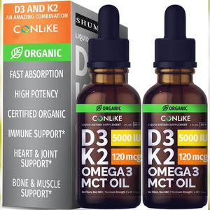 Gouttes de Vitamine D3 <span class=keywords><strong>K2</strong></span> Biologiques Personnalisées à Marque Blanche avec Huile MCT et Oméga-3 30ml – Qualité Alimentaire OEM pour le Soutien Immunitaire des Adultes - Product Image 1