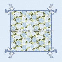 Tapis de jeu Mahjong Oceanic Compass & Coral, thème sous-marin, couleur pastel vert-bleu rose