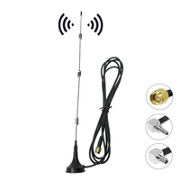 Antenne cellulaire à base magnétique avec polarisation verticale 2700 MHz GSM/2,4 GHz 4G, gain 12 dBi, câble RG178 de 3 m (connecteur mâle)