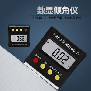 Siyah mini elektronik dijital İnklinometre eğim seviye gonyometresi manyetik açı cetvel İnklinometre - Product Image 2