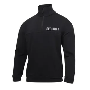 Maglione Pullover da lavoro con Zip a un quarto di sicurezza con fodera in pile calda e confortevole abbigliamento da lavoro personalizzato felpa con cappuccio di sicurezza pubblica