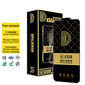 Protector de Pantalla de Vidrio Templado Antiestático, Antiarañazos y Antipolvo HD 2.5D para <span class=keywords><strong>iPhone</strong></span> 16 12 13 <span class=keywords><strong>14</strong></span> 15 y Samsung, Venta al por Mayor de Fábrica - Product Image 1