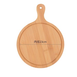 Plateau rond en bambou pour pizza, steak, cuisson et service à la maison - Product Image 3
