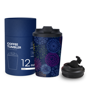 Bán Buôn Giá Rẻ 12Oz Tùy Chỉnh In Ấn Logo Cốc Chân Không Thép Không Gỉ Đôi Tường Cà Phê Nóng Nhiệt Cốc Cốc Có Nắp Đậy - Product Image 3