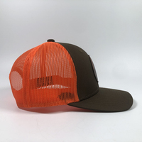 OEM fantaisie Blaze Orange casquettes de Baseball hommes chasse en plein air camionneur chapeaux avec patch en cuir Vintage 6 panneau richardson 112 Snapback