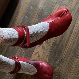 Sandales à bout fendu pour femmes, design tendance, avec lanières à la cheville, talons hauts et ronds, style rétro, chaussures d'été - Product Image 3