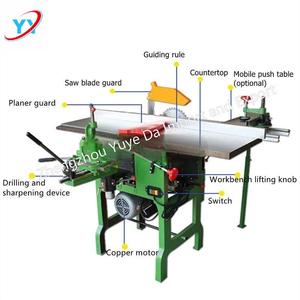 เครื่องไสไม้แบบตั้งโต๊ะอเนกประสงค์  สำหรับงานไส ขัด เจาะ และตัดในเครื่องเดียว - Product Image 3