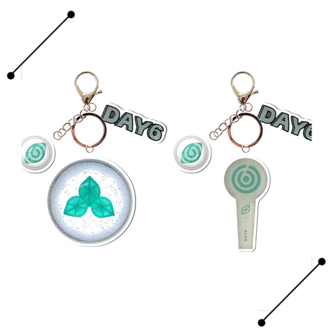 3pcs/set Kpop DAY6 Keychain Lightstick Bag Charms Car Key Ring