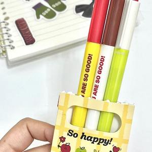 Apple Pie Live Press-Action Neutral Pen Simple Smooth Secado rápido 0,5mm Black Head Must-Have para estudiantes de nicho - Product Image 5