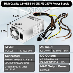 Nouvelle alimentation L75200-004 PCK026 550W pour <span class=keywords><strong>HP</strong></span> <span class=keywords><strong>Prodesk</strong></span> 280 282 285 288 400 480 <span class=keywords><strong>600</strong></span> Pro <span class=keywords><strong>G3</strong></span> G4 PA-5551-1HA PA-5501-2 L75200-001 - Product Image 5