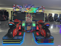 Machines de jeu de simulation de course de moto à monnayeur en langue anglaise, très demandées, pour salles d'arcade et centres commerciaux, ODM OEM