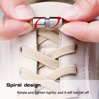 Nouveau unisexe créatif élastique lacets de chaussures pas de cravate plat rapide sécurité paresseux baskets pour enfants adultes fait Durable Polyester métal serrure