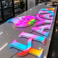 En gros, lettres lumineuses LED, enseignes commerciales, logo métallique 3D personnalisé pour l'image de marque commerciale des devantures de magasins, centres commerciaux et lieux de divertissement