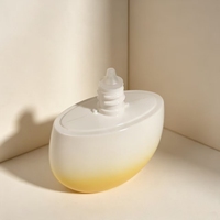 Bouteille en plastique ovale à presser de 30/50g, nouveau design, avec bouchon à vis, impression personnalisée, OEM, prix d'usine en gros