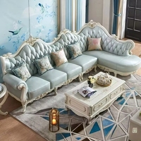 Europäischer Stil Sofa Retro Royal Set Wohnzimmer-Couch Hochzeitsstuhl Französische Esszimmerstühle