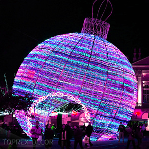 Esfera LED Gigante 3D de 6m para Escultura Emblemática en Plazas Comerciales, Centro de Atención, Esfera de Alta Resistencia con Motivo para Iluminación de Paisajes Urbanos - Product Image 1