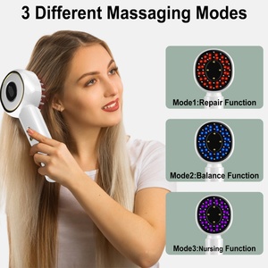 Rechargeable Microcurrent Scalp <b>Massage</b> Comb Electric Hair Care Brush for Hair Growth Scalp Relaxation Home Use - Product Image 2