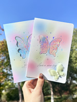 BIG ROLE Carte de vœux en papier 3D découpée au laser holographique avec motif papillon, décoration perlée et enveloppe assortie pour anniversaire et cadeau de fêtes