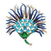 Broches vintage classiques en métal style ventilateur Broches Mode Unisexe Rétro Cristal Ancienne Couleur Or Manteau Vêtements Badges Bijoux