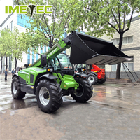 IMETEC 3 Ton Small Wheel Loader Backhoe dengan Sistem Hidrolik Penuh dan Pompa Hidrolik Hansa