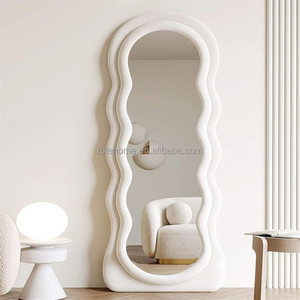 <span class=keywords><strong>Espejo</strong></span> de cristal de franela de piso largo de <span class=keywords><strong>cuerpo</strong></span> <span class=keywords><strong>entero</strong></span> de gran tamaño de terciopelo ondulado Irregular <span class=keywords><strong>grande</strong></span> de decoración moderna para el hogar - Product Image 6
