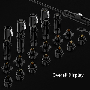 Cnlinko kết nối được phê duyệt dễ dàng khóa kín nước lp-12 M12 loại nam kết nối để nữ bảng điều khiển gắn kết AC/<span class=keywords><strong>DC</strong></span> 3 pin kết nối - Product Image 6