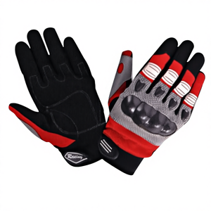 Gants de moto tout-terrain en cuir résistant à l'usure avec écran tactile intégral et protection UV - Product Image 4