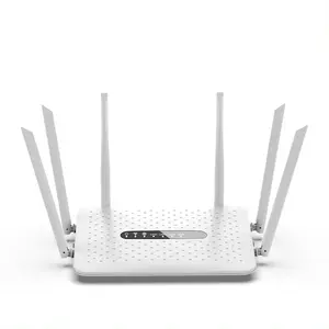 High-Speed AC 2.4G 5G WiFi Wireless Router with 6 Antennae for PC Mobile Phones Connection & Modems