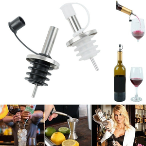 Shanghai vente en gros personnalisé rond liqueur 304 <span class=keywords><strong>bouchon</strong></span> de bec en acier inoxydable et liège <span class=keywords><strong>pour</strong></span> bouteilles d'huile et de vinaigre - Product Image 5