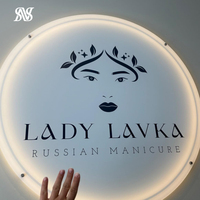 Enseigne en acrylique personnalisée, enseigne ronde rétroéclairée avec logo commercial, logo de salon, logo rond, enseigne d'entreprise 3D