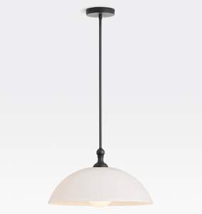 Lampada a sospensione Vintage in vetro a cupola con finitura in ottone a lunghezza regolabile per soffitto per cucina isola sala da pranzo - Product Image 5