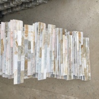 Populaire Pas Cher Naturel Empilé Pierre Cultivée par Ardoise Fond de Feuille de Revêtement de Mur