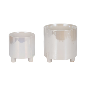 Vasi cilindrici moderni con piedistallo per uso interno ed esterno - Product Image 4