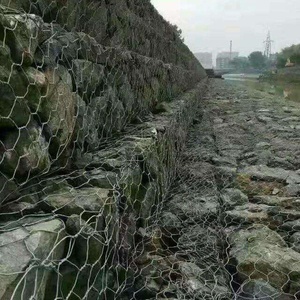 Caisse <span class=keywords><strong>gabion</strong></span> hexagonale, en treillis métallique galvanisé / recouvert de PVC à double torsion, pour la protection des berges fluviales et le contrôle de l'érosion - Product Image 6