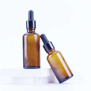 Botella de vidrio ámbar con gotero para el cuidado de la piel femenina, envase cosmético vacío para aceite esencial, suero facial, tintura, aceite líquido. - Product Image 5