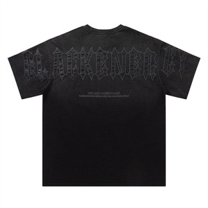 Deux tons Ombre Couleur Hommes T-shirts En Gros Broderie logo Street Wear 2023 t-shirt Conception Personnalisée Vintage Lavage De Luxe - Product Image 5