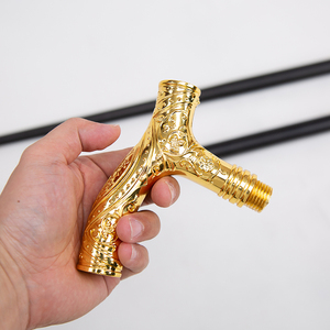 Bastón <span class=keywords><strong>de</strong></span> Lujo con Patrón Dorado y Mango en T Cetro Decorativo Elegante <span class=keywords><strong>de</strong></span> Moda para Cosplay Báculo <span class=keywords><strong>de</strong></span> Aleación Bastón Vintage - Product Image 4