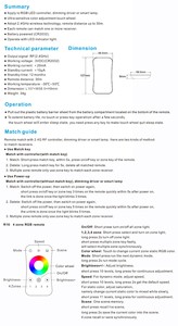 SKYDANCE Bánh Xe Cảm Ứng Điều Chỉnh Màu Nhạy Cảm 4 Vùng R16 Điều Khiển Từ Xa Cảm Ứng <span class=keywords><strong>RF</strong></span> Không Dây <span class=keywords><strong>RGB</strong></span> RF2.4g - Product Image 3