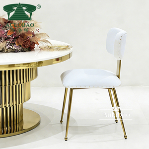 Chaise de mariage élégante rembourrée avec structure en acier inoxydable pour salle de banquet d'hôtel - Product Image 3