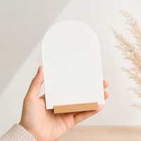 Panneau de table en bois vierge personnalisable par sublimation, support d'affichage en bois imprimable pour mariage, restaurant, café, menu, décoration de maison et de bureau