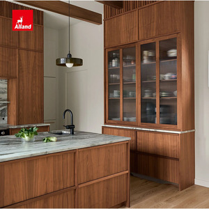 Gabinetes <span class=keywords><strong>de</strong></span> Cocina Modernos Nórdicos <span class=keywords><strong>con</strong></span> Chapa <span class=keywords><strong>de</strong></span> Nogal Oscuro, Aparador <span class=keywords><strong>de</strong></span> Cocina Delgado Estilo Wabi Sabi <span class=keywords><strong>con</strong></span> Puertas <span class=keywords><strong>de</strong></span> Gabinete <span class=keywords><strong>de</strong></span> Despensa <span class=keywords><strong>con</strong></span> Chapa <span class=keywords><strong>de</strong></span> Roble - Product Image 5