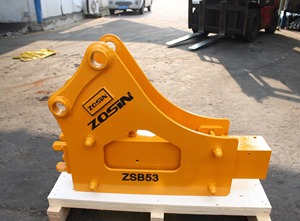 ZSB680 Anexos para Escavadeira Martelo Disjuntor Hidráulico com Bomba Motor & Motor Rock Hammer Instalado em Retroescavadeira - Product Image 4