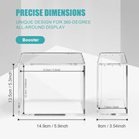 Vitrine d'exposition en acrylique transparent de qualité supérieure PMMA pour boîte de boosters Pokémon, idéale pour une utilisation sur bureau