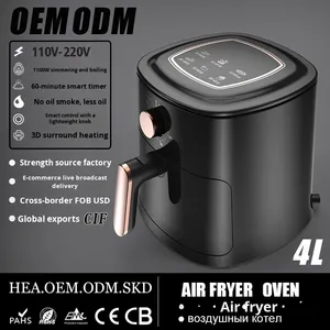 Friteuse électrique moderne de grande capacité de 4L four carré en plastique modèle mécanique de 1 an garantie d'exportation d'usine huile domestique - Product Image 3