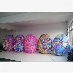 Easter gonfiabili 6ft gigante gonfiabile uovo di pasqua illuminazione a LED grande uovo di pasqua gonfiabile in PVC