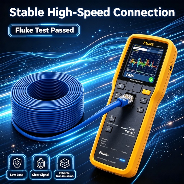 Shielded Cat5e FTP Network Cable 24AWG Blue ISO9001 Certified Aluminum Foil Wrap Industrial EMI Protection